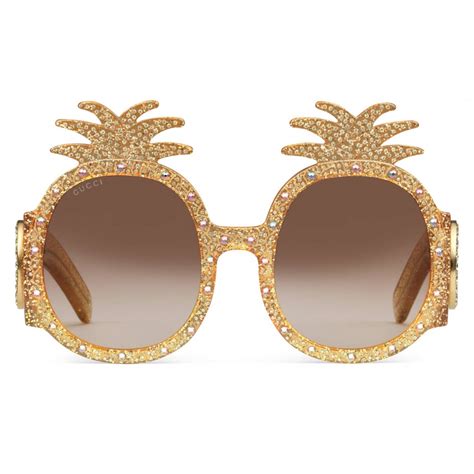 gucci pineapple design|Gucci pineapple sunglasses.